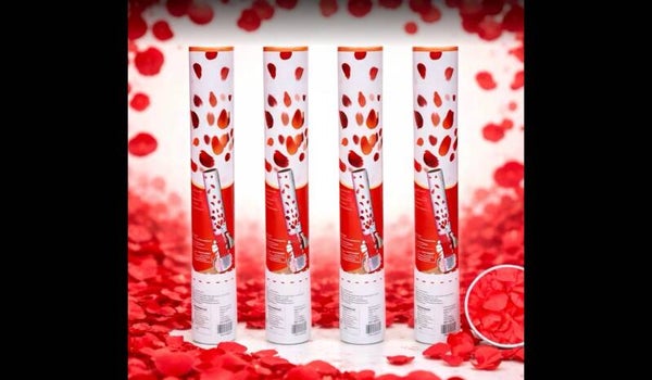 Confettis pétales rouge