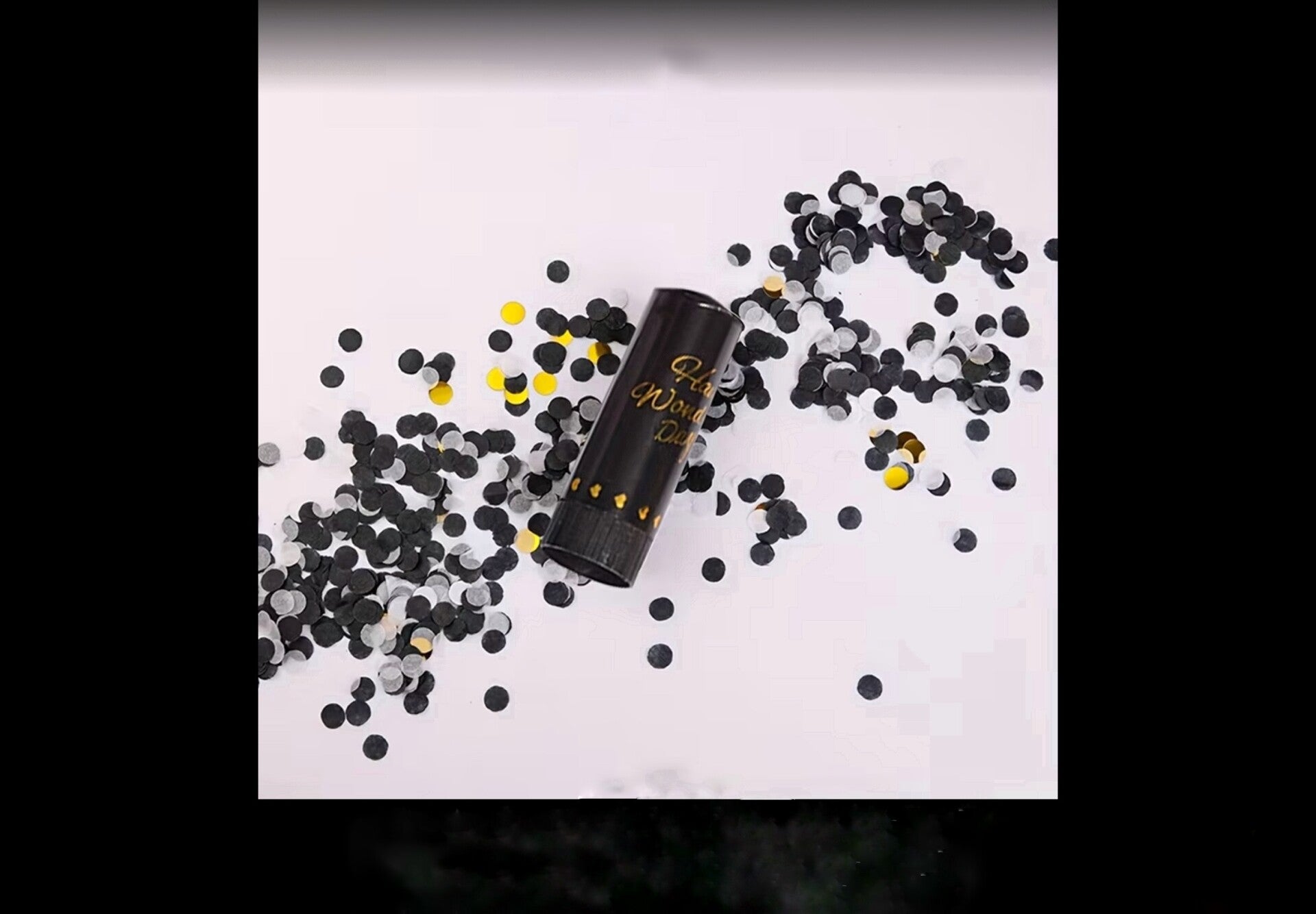 Confettis noir et doré