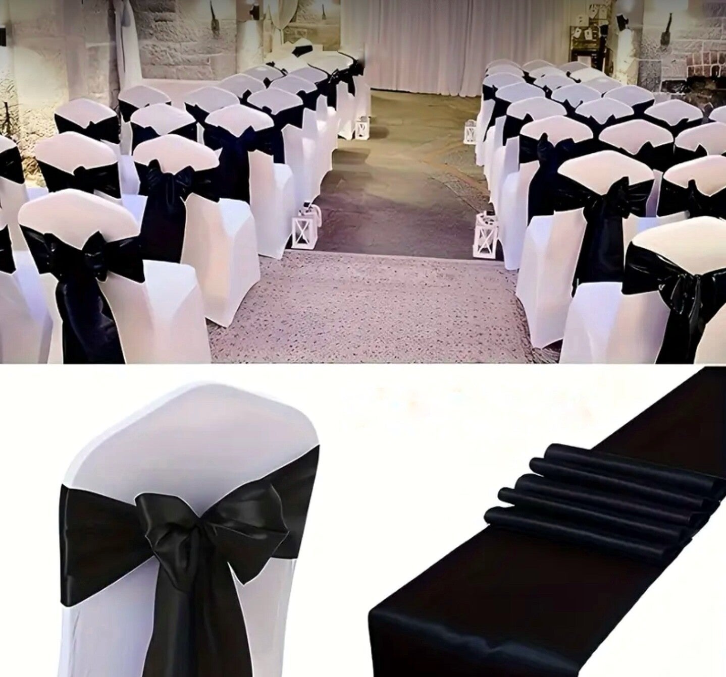 Noeud en satin noir