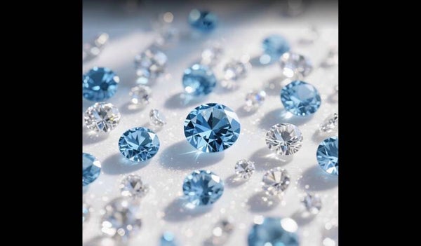 Perle bleu et transparent