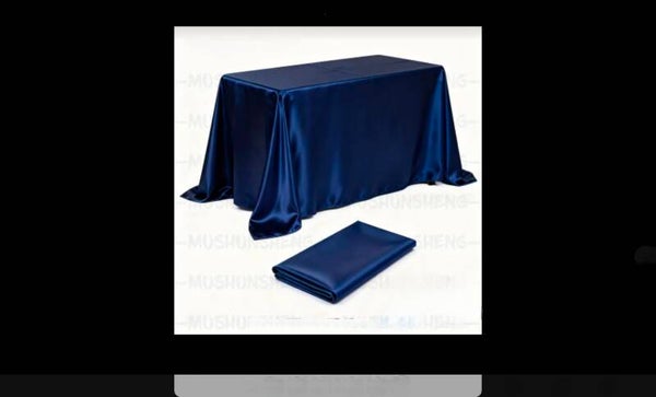 Nappe en satin marine