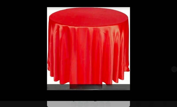 Nappe en satin rouge