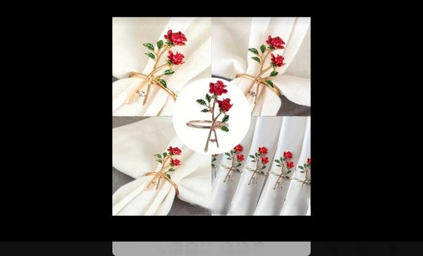 Double rose rouge