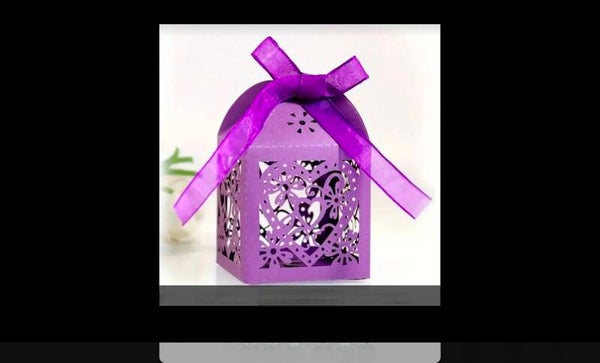 Boîte cœur violet