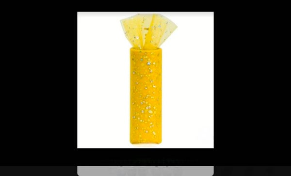 Tulle paillettes jaune