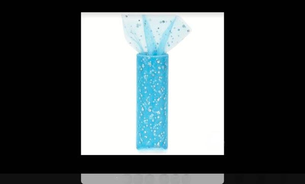 Tulle paillettes bleu
