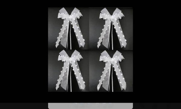 Noeud organza blanc