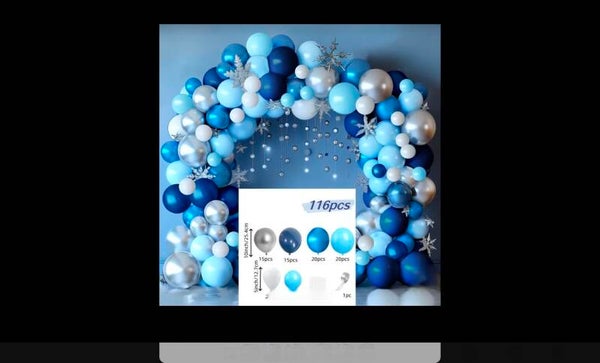 Ballon bleu et argent