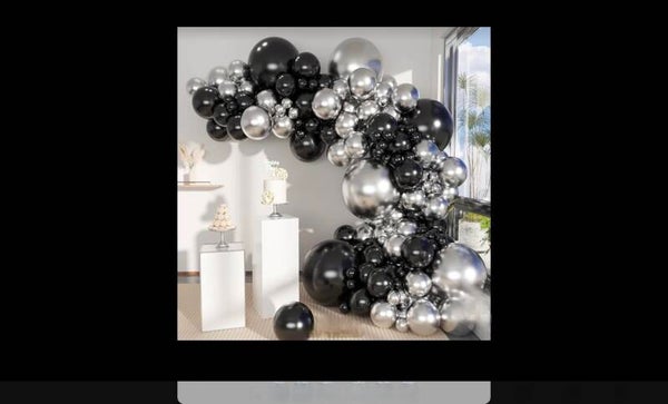 Ballons noir et argent
