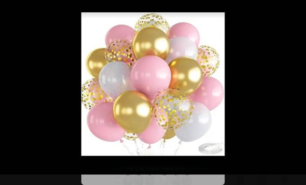 Ballon multi rose et blanc
