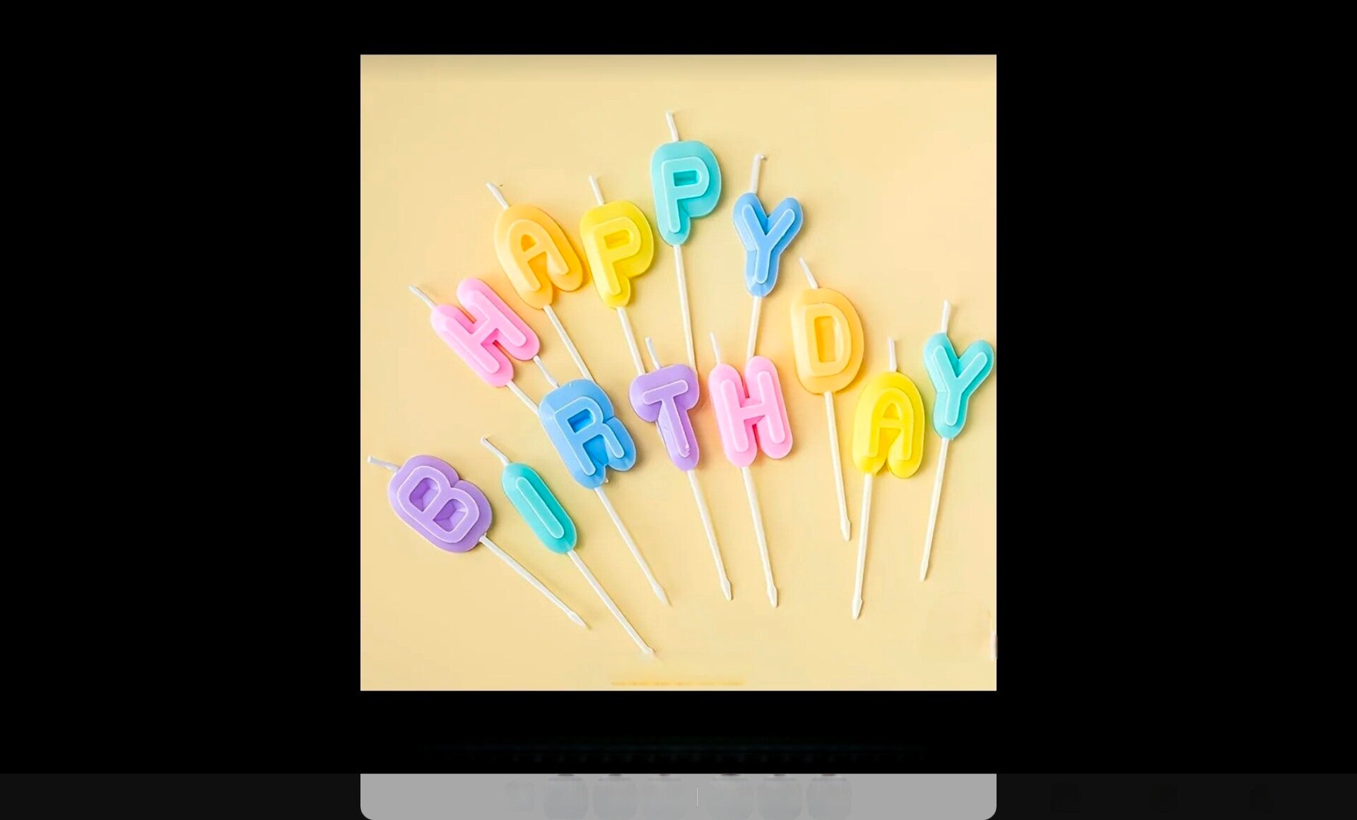 Bougie Happy Birthday