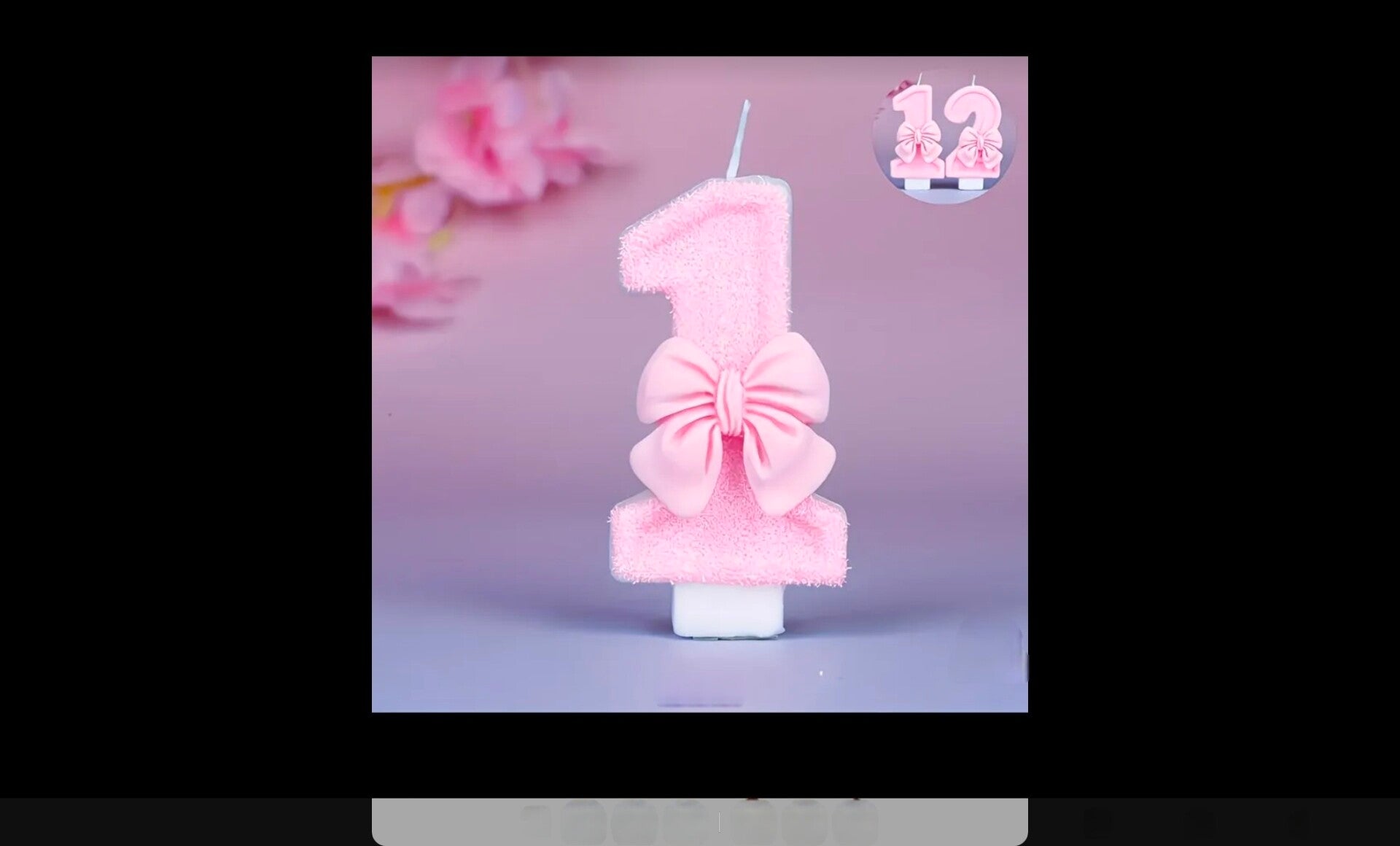 Bougie noeud rose