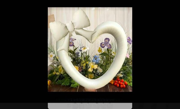 Ballon géant coeur blanc