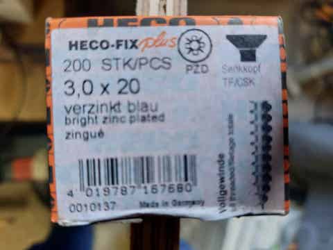 Heco-Fix plus, 3.0 x 20, PZD, 200 stuks