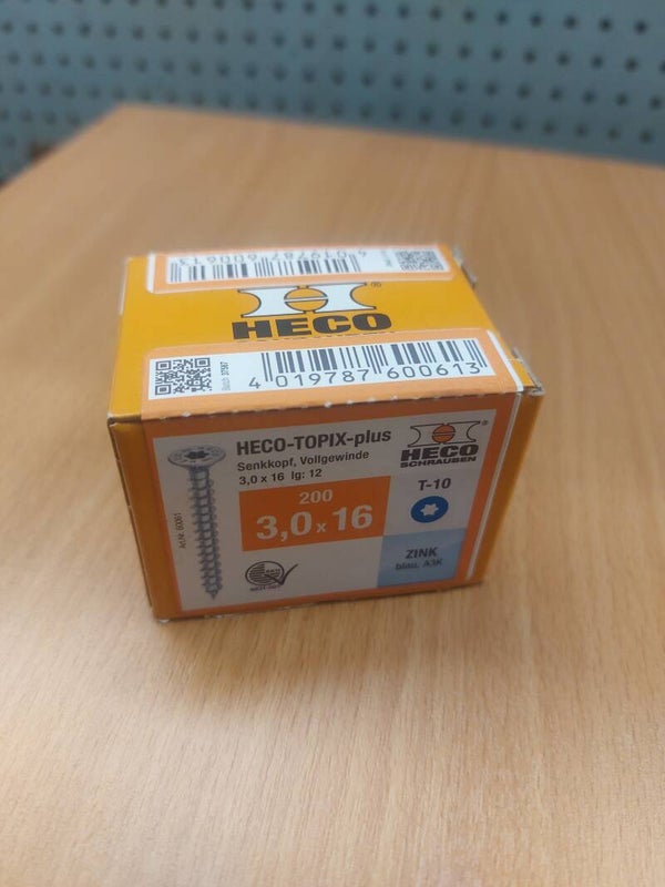 Heco-Topix-Plus schroeven 3,0x16 Torx (200 stuks)