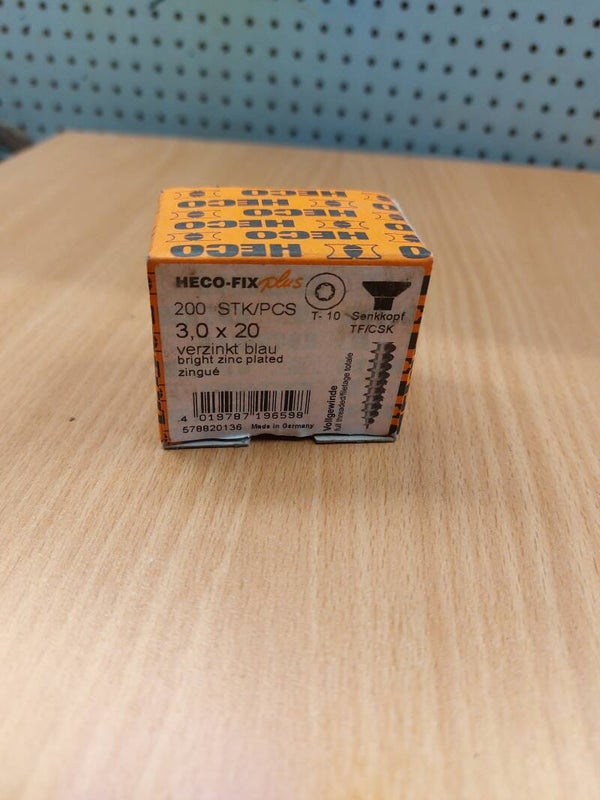 Heco-Fix-Plus schroeven 3,0x20 Torx (200 stuks)