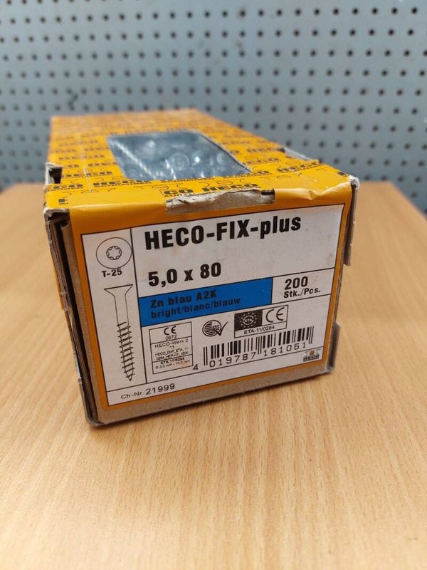 Heco-Fix-Plus schroeven 5,0x80mm Torx (200 stuks)