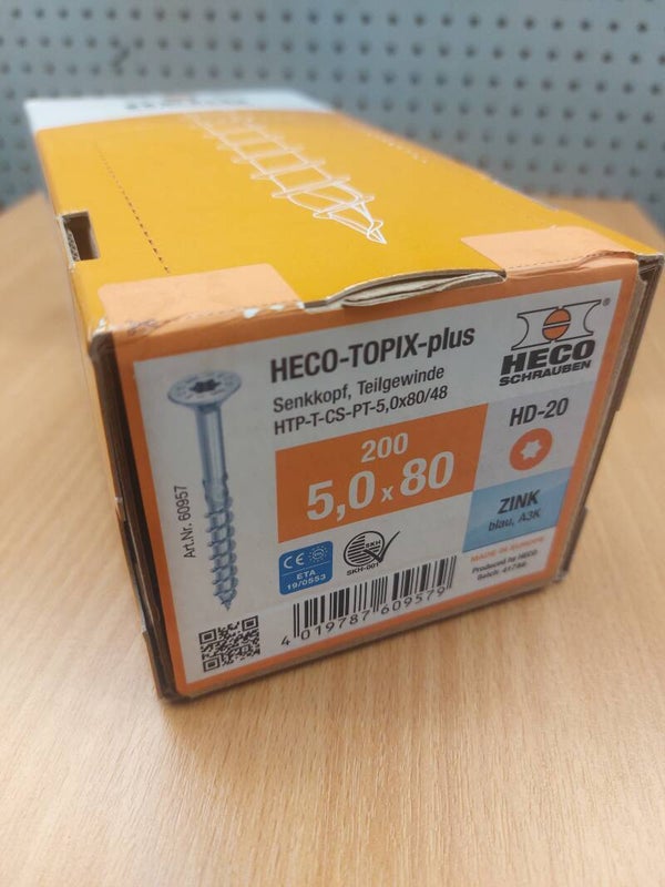 Heco-Topix-Plus Schroeven 5,0x80mm Torx (200 stuks)