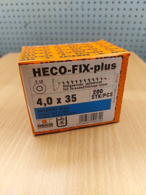 Heco-Fix-Plus schroeven 4,0x35 Torx (200 stuks)