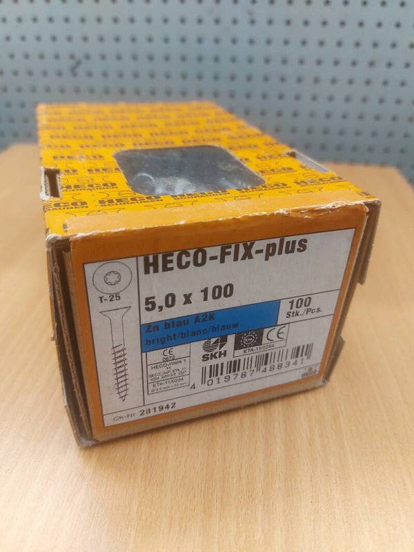 Heco-Fix-Plus schroeven 5,0x100 Torx (100 stuks)