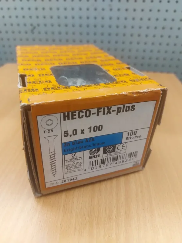 Heco Fix-plus schroeven 5x100 mm Torx T25 – 100 stuks