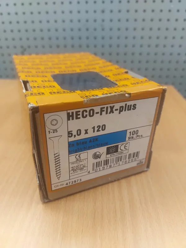 Heco Fix-plus schroeven 5x120 mm Torx T25 – 100 stuks