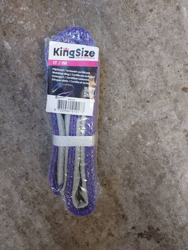 Kingsize hijsband 1 Ton / 1 Meter