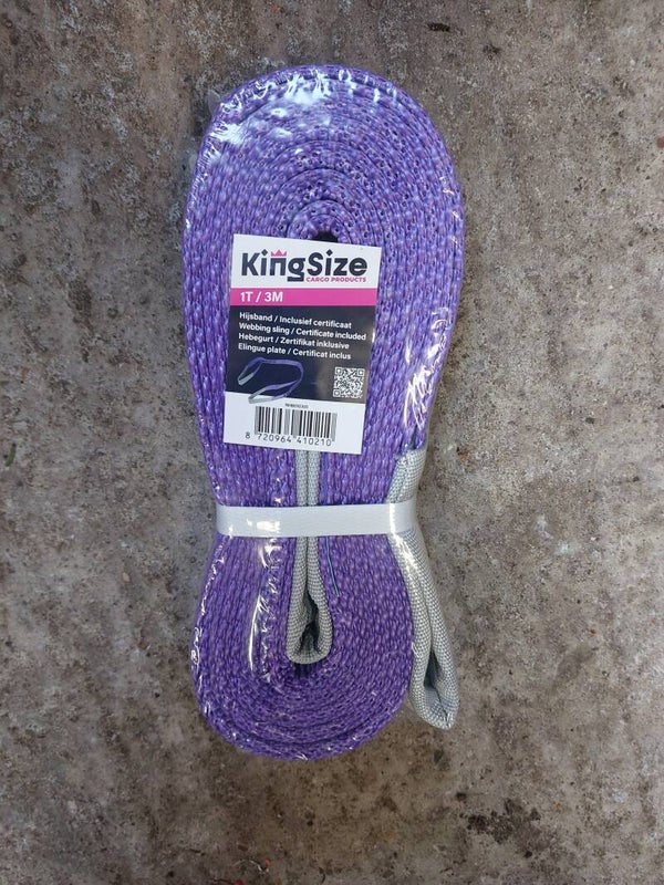 Kingsize hijsband 1 Ton / 3 Meter