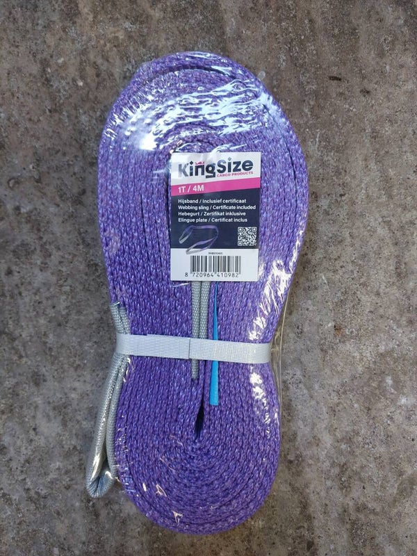 Kingsize hijsband 1 Ton / 4 Meter
