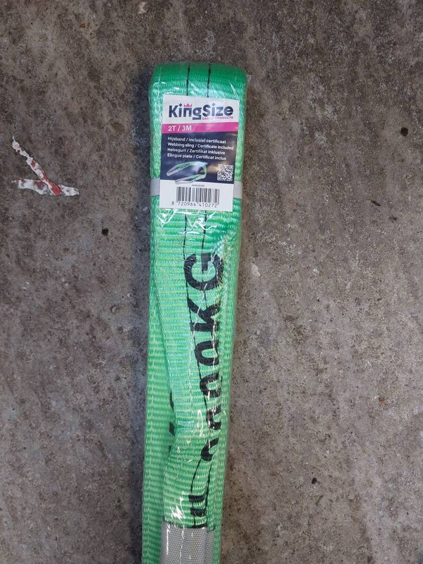 Kingsize hijsband 2 Ton / 3 Meter