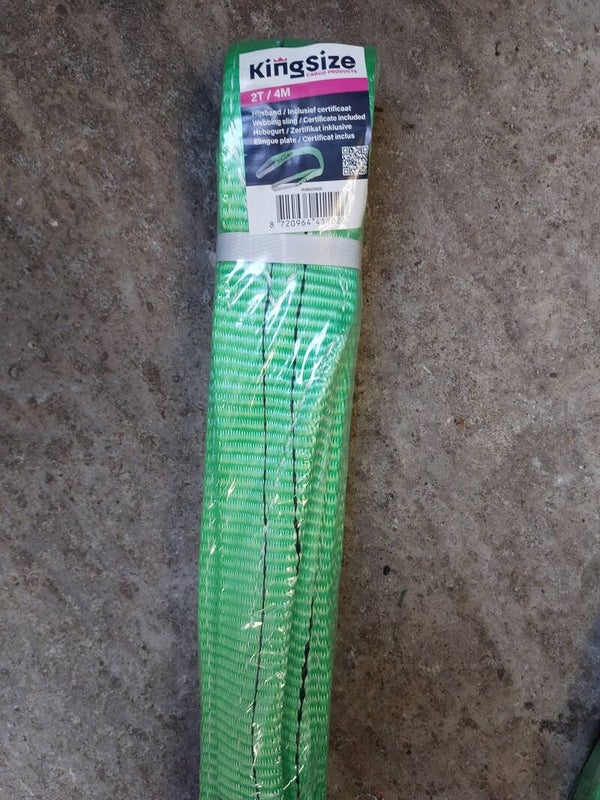 Kingsize hijsband 2 Ton / 4 Meter