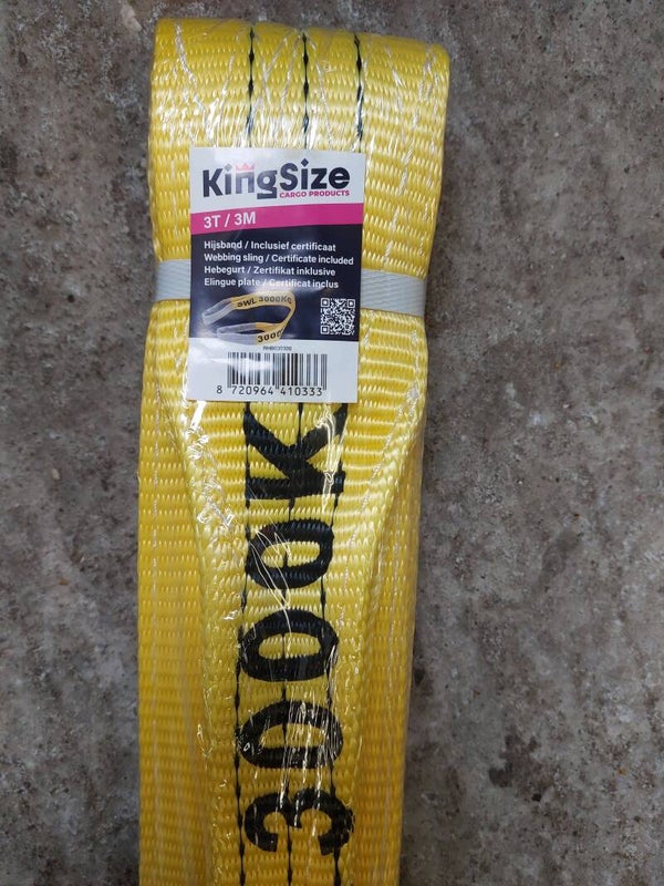 Kingsize hijsband 3 Ton / 3 Meter