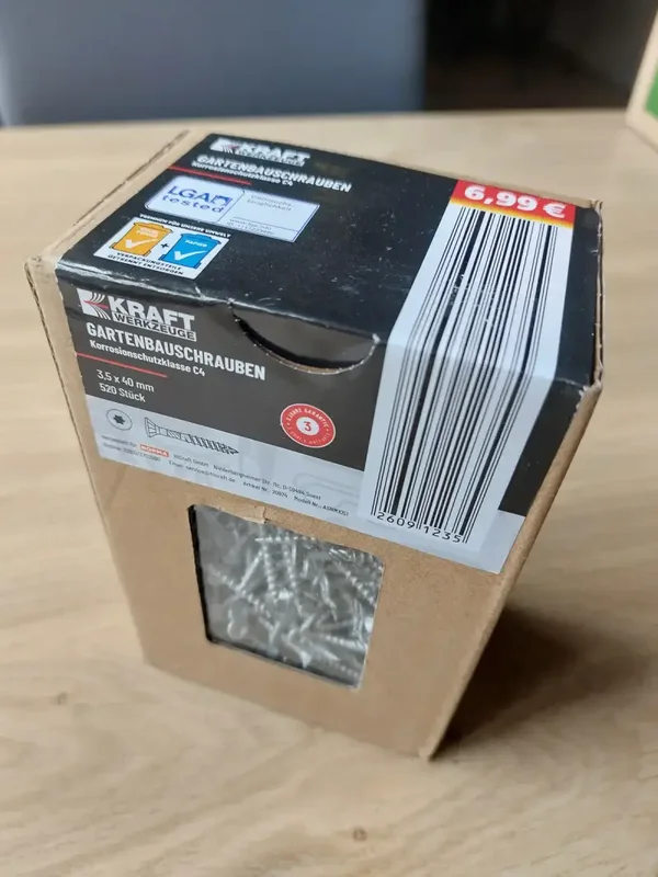 Kraft buitenschroeven 3,5x40 mm C4 Torx – 520 stuks
