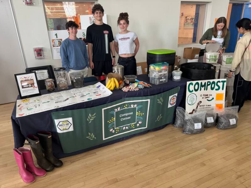 Mariam Fahimi, Sebastien Fahimi and Noah Chass at the 2026 WFG Rethink Waste Fair