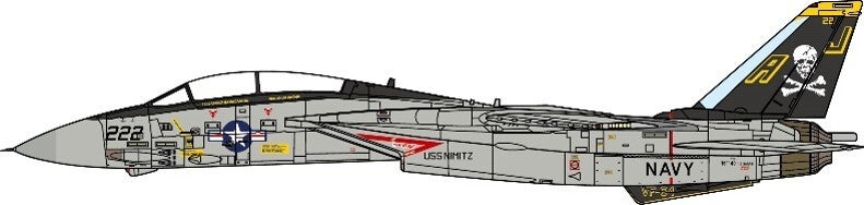 JC Wings JCW-72-F14-028 | 🇺🇸 F-14A TOMCAT U.S. NAVY, AJ222, VF-84 Jolly Rogers, USS Nimitz, 1980