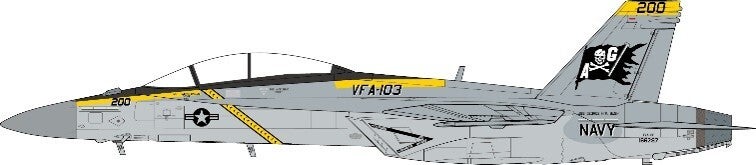 JC Wings JCW-72-F18-030 | 🇺🇸 Boeing F/A-18F Super Hornet U.S. NAVY, VFA-103 Jolly Rogers, USS George H. W. Bush, 2023