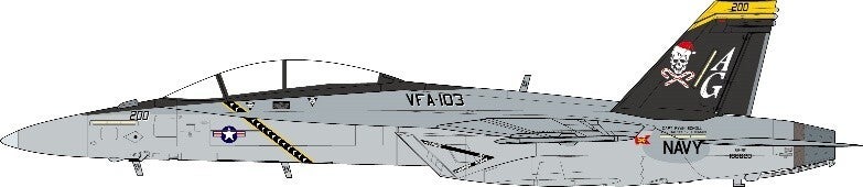 JC Wings JCW-72-F18-031 | 🇺🇸 Boeing F/A-18F Super Hornet U.S. NAVY, VFA-103 Jolly Rogers Santa, USS Harry S. Truman, 2015