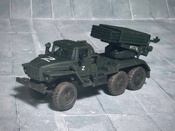 1/72 Universal Models URARORU01 | URAL 4320 with truck- mounted multiple rocket launcher GRAD BM-21