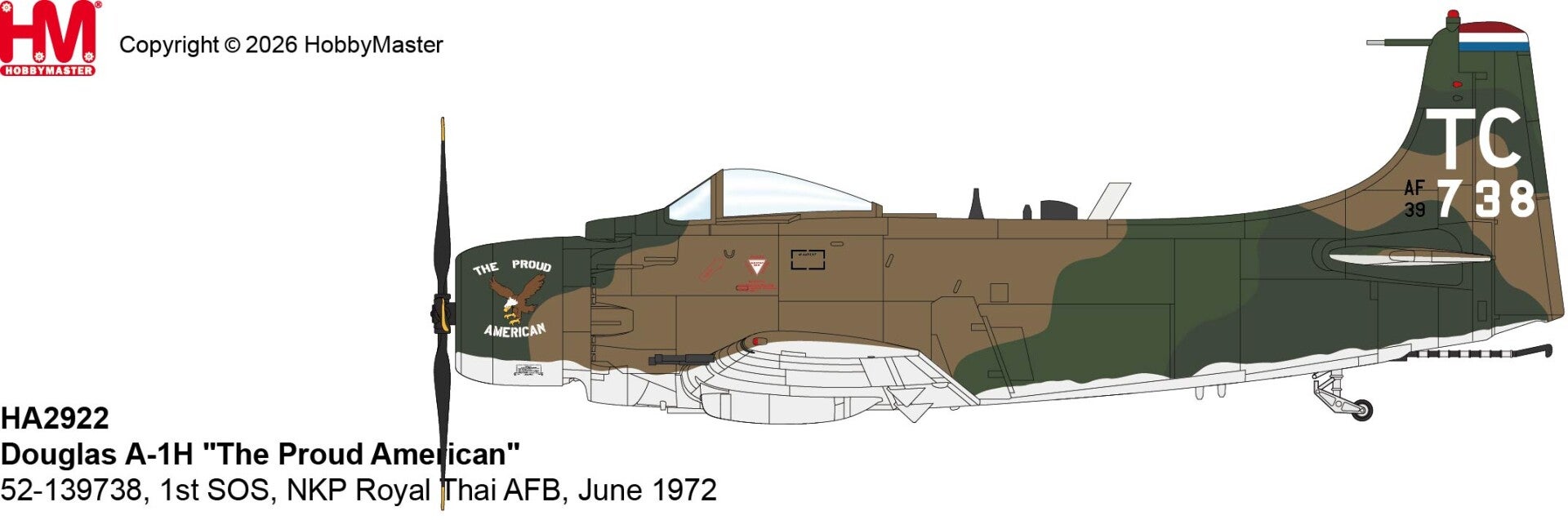 Hobby Master HA2922 | Douglas A-1H Skyraider