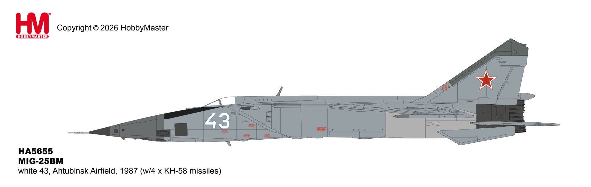 Hobby Master HA5655 | Mikoyan MIG-25BM Foxbat