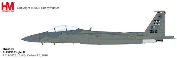 Hobby Master HA4586 | 🇺🇸 Boeing F-15EX Eagle II AF22-0022, 18 WG, Kadena AB, 2026