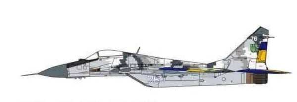 JC Wings JCW-72-MG29-017 | 🇺🇦Mikoyan-Gurevich MIG-29 9.13 Fulcrum A, 76 White, Ukraine Air Force, 114th Tactical Aviation Brigade, 2023