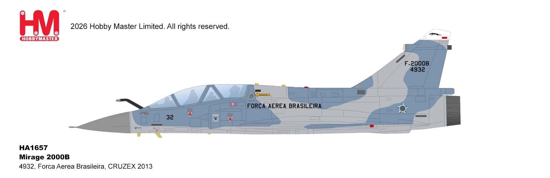 Hobby Master HA1657 | Dassault Mirage 2000B