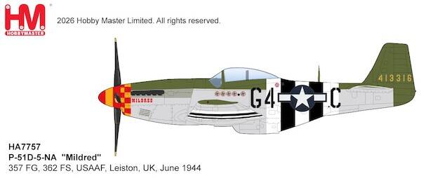 Hobby Master HA7757 | North American P-51D-5-NA Mustang