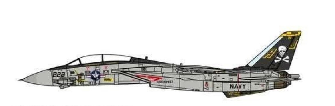 JC Wings JCW-72-F14-028 | 🇺🇸 F-14A TOMCAT U.S. NAVY, AJ222, VF-84 Jolly Rogers, USS Nimitz, 1980