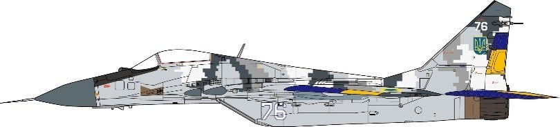 JC Wings JCW-72-MG29-017 | 🇺🇦Mikoyan-Gurevich MIG-29 9.13 Fulcrum A, 76 White, Ukraine Air Force, 114th Tactical Aviation Brigade, 2023