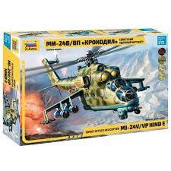 Zvezda 7293 | SOVIET ATTACK HELICOPTER MI-24V/VP HIND E