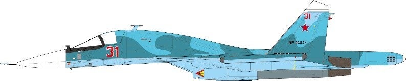 JC Wings JCW-72-SU34-010 | 🇷🇺 Sukhoi SU-34 Fullback, Red 31 RF-81251, Russian Air Force, Ukraine War, 2022