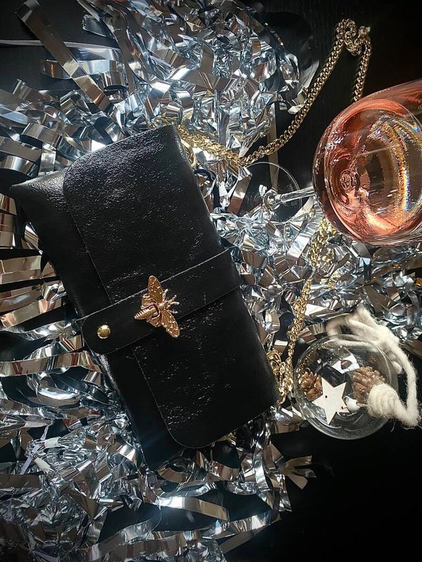 Dragonflybag metallic zwart