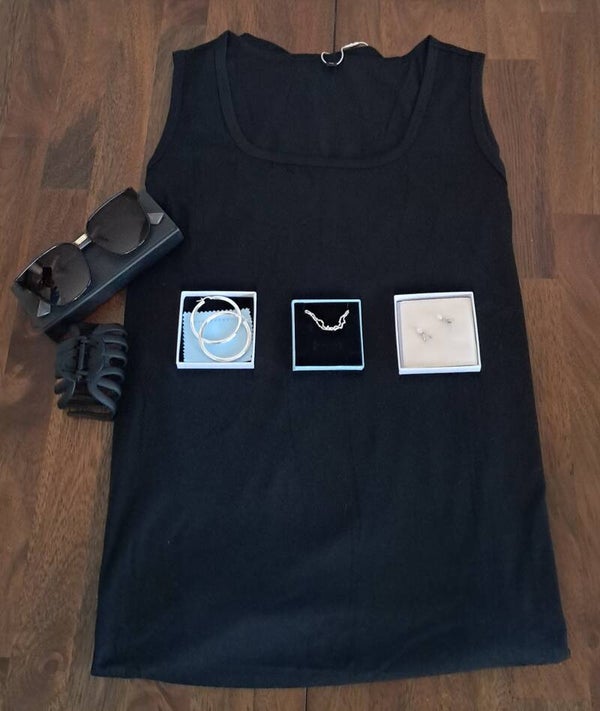 Rounded neck summer dress box
